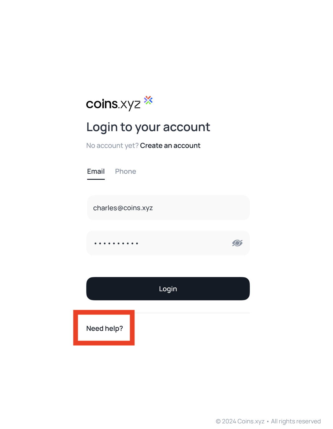 COINS XYZ Login - Need help?.png