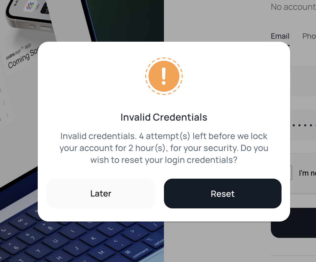 XYZ Invalid credential.png